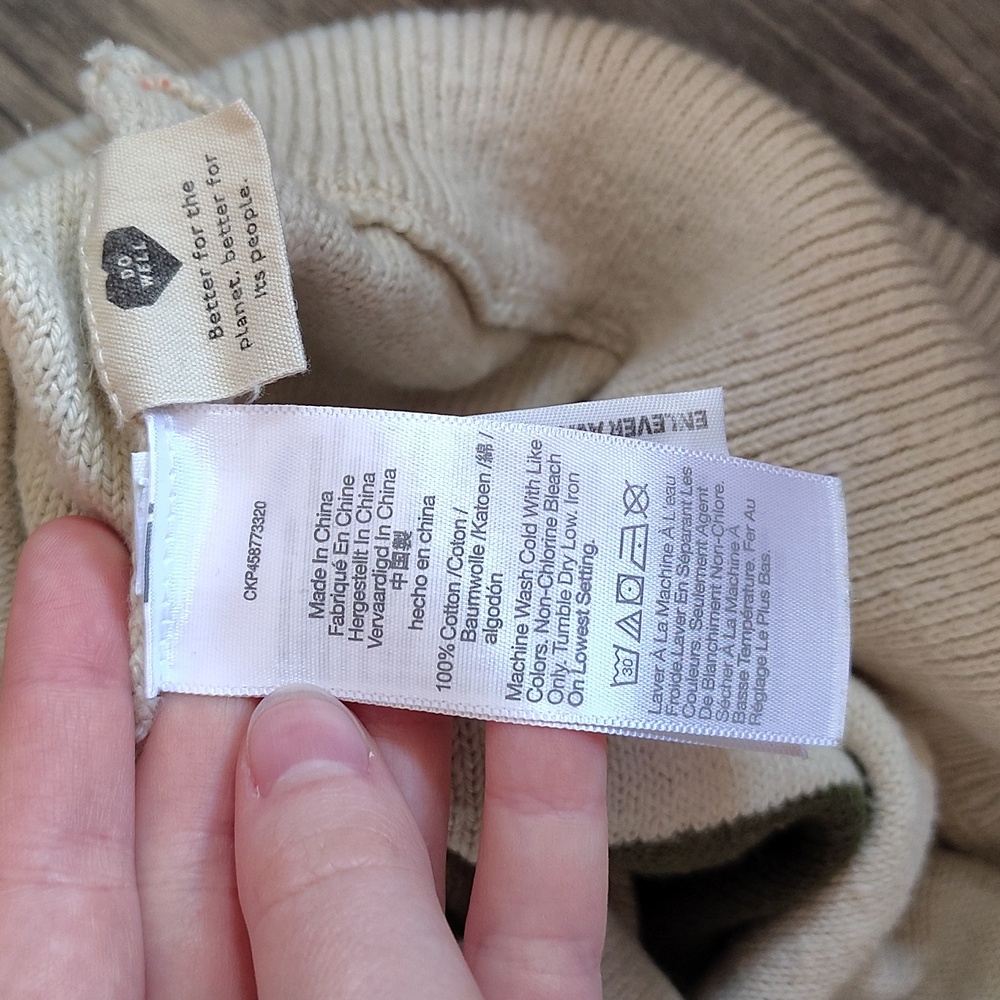 Madewell Knit Cotton Striped Hoodie. Size M - Picture 11 of 13